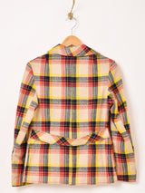 チェック柄 テーラードジャケット