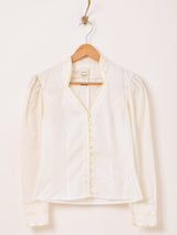 70's〜80's アメリカ製 "GUNNESAX" ホワイトブラウス