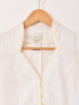 70's〜80's アメリカ製 "GUNNESAX" ホワイトブラウス