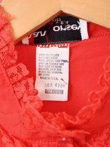 アメリカ製 長袖 フリルブラウス