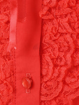 アメリカ製 長袖 フリルブラウス