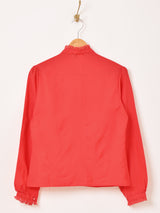 アメリカ製 長袖 フリルブラウス