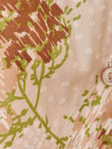 花柄 長袖 フリルブラウス