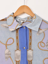 マリン柄 長袖シャツ