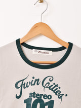 【4色展開】Elcamino クロップド プリント リンガーTシャツ