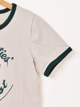 【4色展開】Elcamino クロップド プリント リンガーTシャツ