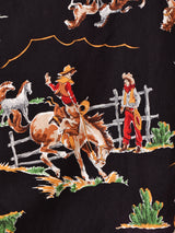 総柄 カウボーイ 長袖シャツ