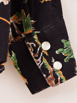 総柄 カウボーイ 長袖シャツ