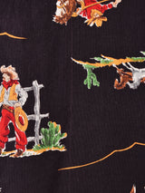 総柄 カウボーイ 長袖シャツ