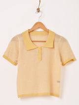 【3色展開】Meridian メッシュ 半袖 ニットポロシャツ