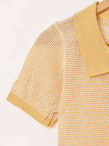 【3色展開】Meridian メッシュ 半袖 ニットポロシャツ