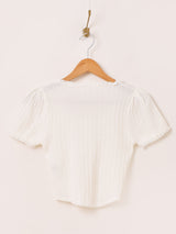 【3色展開】Meridian レースアップ 半袖 トップス