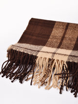 【4色展開】大判 オーバーチェック柄 ストール