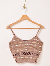 【2色展開】Emerald Motel メタルビーズ 刺繍 ビスチェ