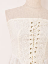 【2色展開】Meridian コルセットデザイン レース ビスチェ