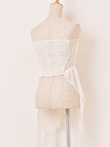 【2色展開】Meridian コルセットデザイン レース ビスチェ