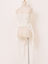 【2色展開】Meridian コルセットデザイン レース ビスチェ