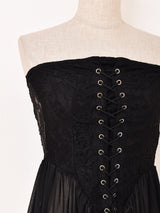 【2色展開】Meridian コルセットデザイン レース ビスチェ