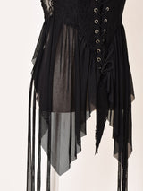 【2色展開】Meridian コルセットデザイン レース ビスチェ