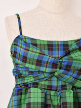 【3色展開】Meridian チェック柄 アシンメトリー キャミソール