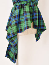 【3色展開】Meridian チェック柄 アシンメトリー キャミソール