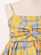 【3色展開】Meridian チェック柄 アシンメトリー キャミソール