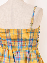 【3色展開】Meridian チェック柄 アシンメトリー キャミソール