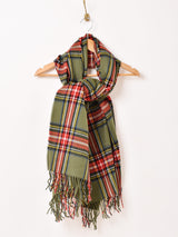 【15色展開】大判 チェック柄ストール