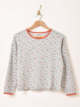 【2色展開】Elcamino 花柄 ワッフル ロングスリーブTシャツ