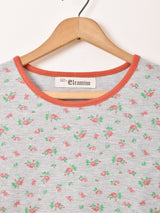 【2色展開】Elcamino 花柄 ワッフル ロングスリーブTシャツ