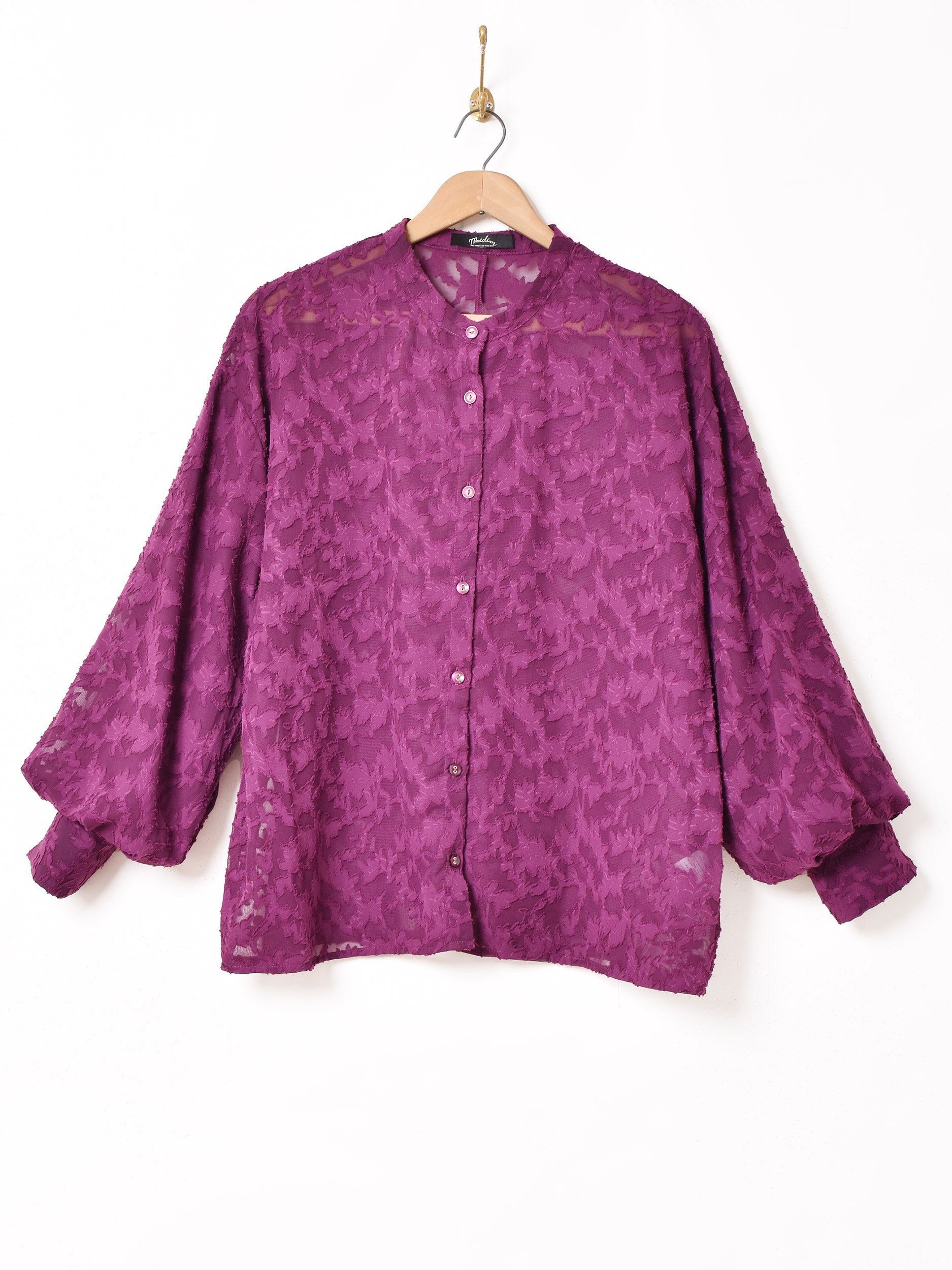4色展開】Meridian 総柄 長袖 シアーシャツ – 古着屋Top of the Hillの