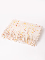 【3色展開】格子柄 カラーネップ マフラー