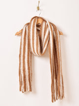 【3色展開】フリンジ ストライプ柄 マフラー