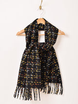 【3色展開】格子柄 カラーネップ マフラー