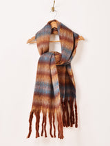 【2色展開】大判 マルチボーダー ストール