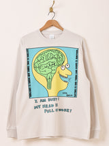 プリント ロングスリーブTシャツ「NUDE BRAIN」