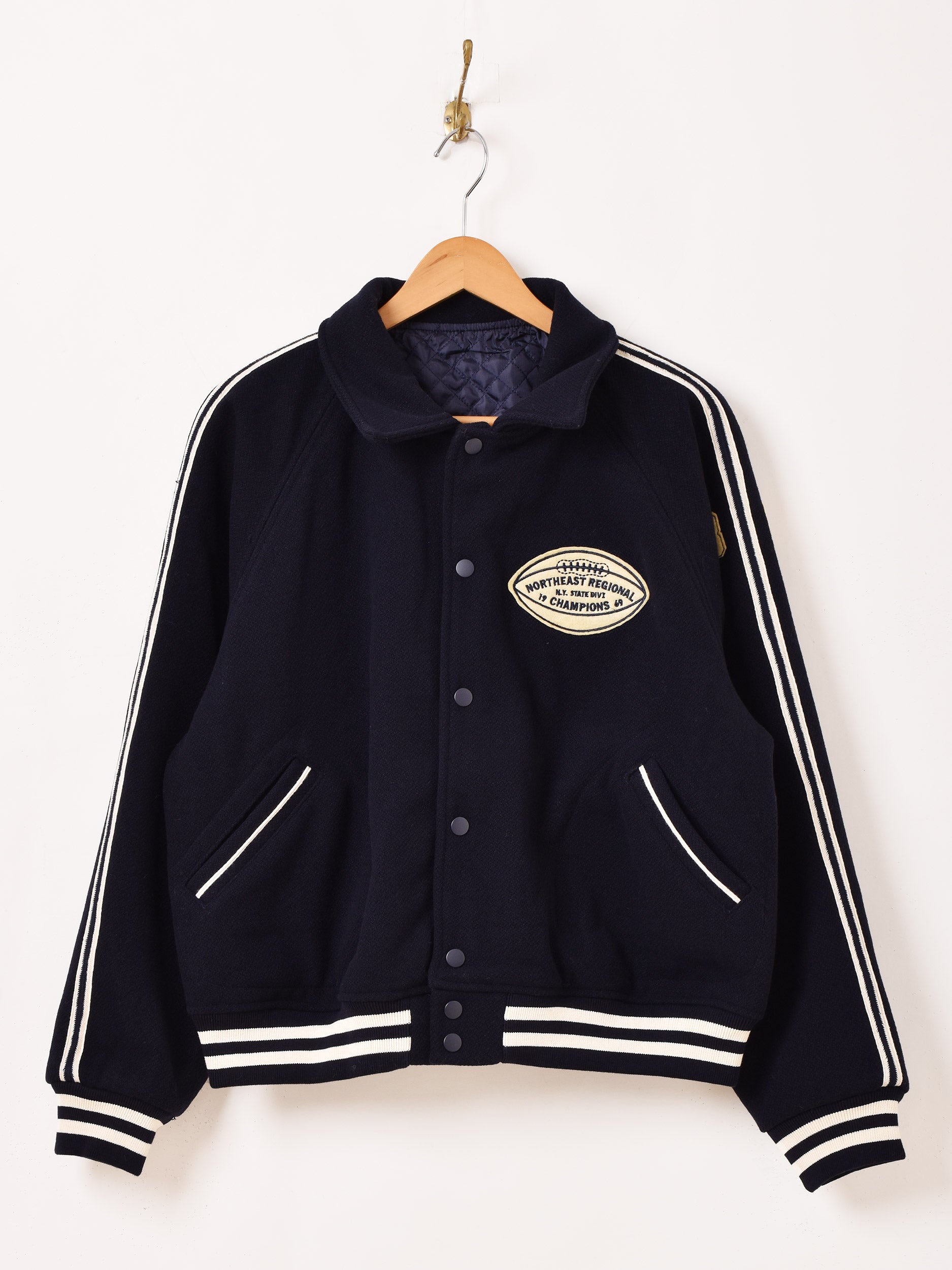 パッチ刺繍 ラインデザイン スタジアムジャケット – 古着屋Top of the