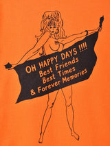 【2色展開】 プリント ロングスリーブTシャツ「OH HAPPY DAYS」