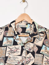 Emerald Motel 総柄 半袖 オープンカラーシャツ