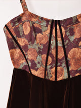 【2色展開】Meridian ベロア コルセット キャミソールワンピース