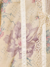 70's Made in USA "GUNNE SAX" レース 花柄 長袖ワンピース