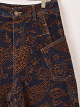 【2色展開】Meridian ジャガード カーブデニムパンツ