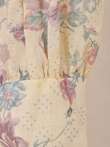 70's Made in USA "GUNNE SAX" レース 花柄 長袖ワンピース