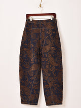 【2色展開】Meridian ジャガード カーブデニムパンツ