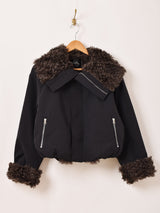 【2色展開】Meridian ビッグファーカラー ジャケット