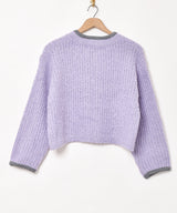 【3色展開】Meridian チャイナカラー パイピング カーディガン