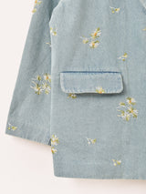 Meridian フラワー刺繍 デニム テーラードジャケット