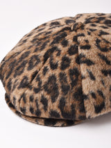 レオパード柄 フランネル キャスケット