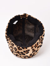 レオパード柄 ベロア ハンチング