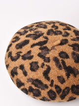 【2色展開】レオパード柄 ニットベレー